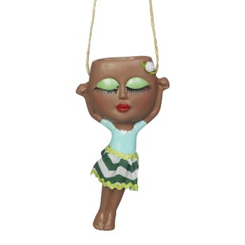 Cachepot Bailarina Em Pé De Pendurar